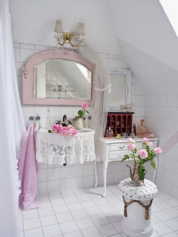 56 Amazing Shabby Chic Bathroom Ideas