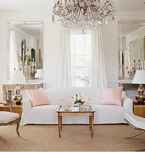 54 Romantic Shabby Chic Living Room Ideas