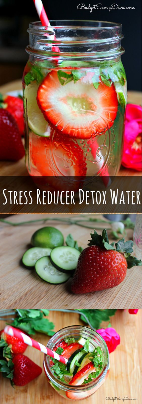 Stress Relief Drinks: Stress Reducer Detox Water | Easy Healthy Detox Water Recipe