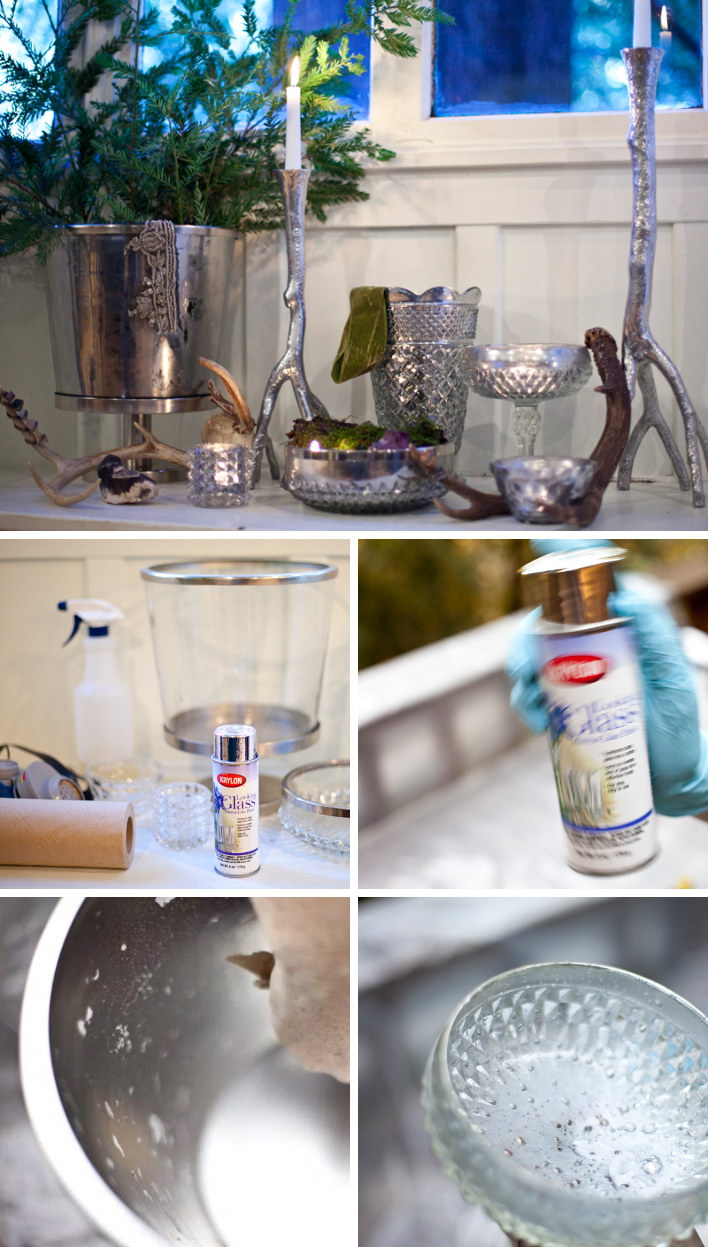 27 Awesome DIY Mercury Glass Painting Ideas