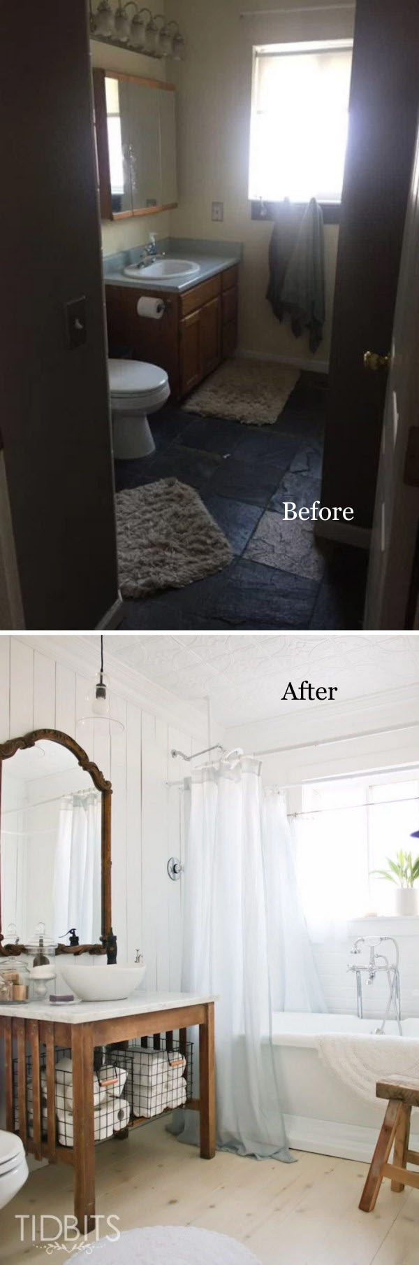 30 Dramatic Before and After Bathroom Makeovers