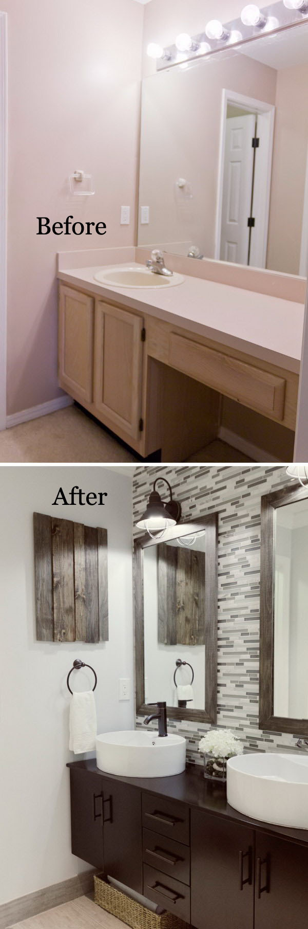 49 Most Beautiful Before and After Bathroom Makeovers