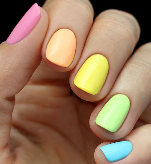 30 Stunning Multicolor Nail Art Designs