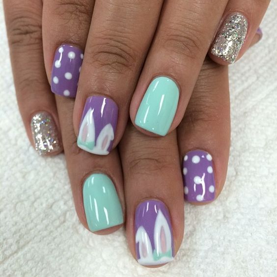 42 Cute Easter Nail Art Designs You Have to Try This Spring; Easter nails; spring nails; cute easter nail art. #springnails #cutenails