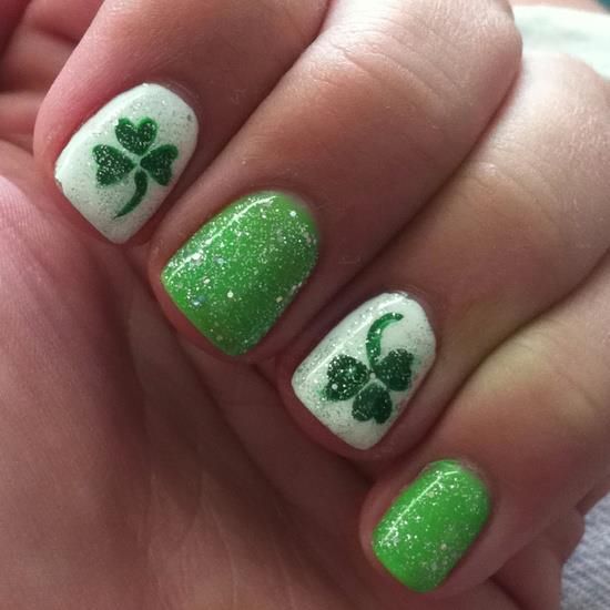 30 Best St. Patrick's Day Nail Art Designs; St pattys day nails; Saint patricks day nails; St patricks day nail designs; St patricks day nail art