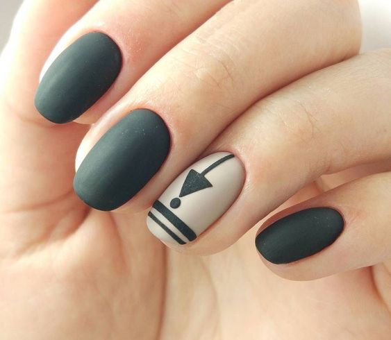 46 Elegant Matte Short Nails Design Ideas