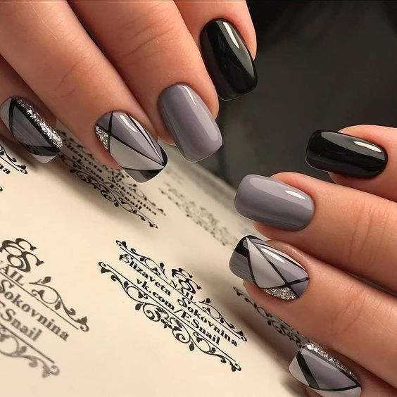 53 Elegant Grey Nails Art Designs And Ideas Page 35 Tiger Feng