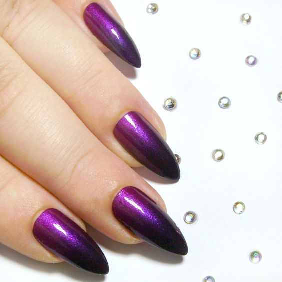 42 Pretty Matte Purple Ombre Nail Designs