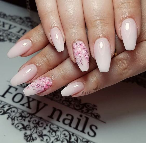 53 Awesome Cherry Blossom Nail Art Designs And Ideas Page 16 Tiger Feng