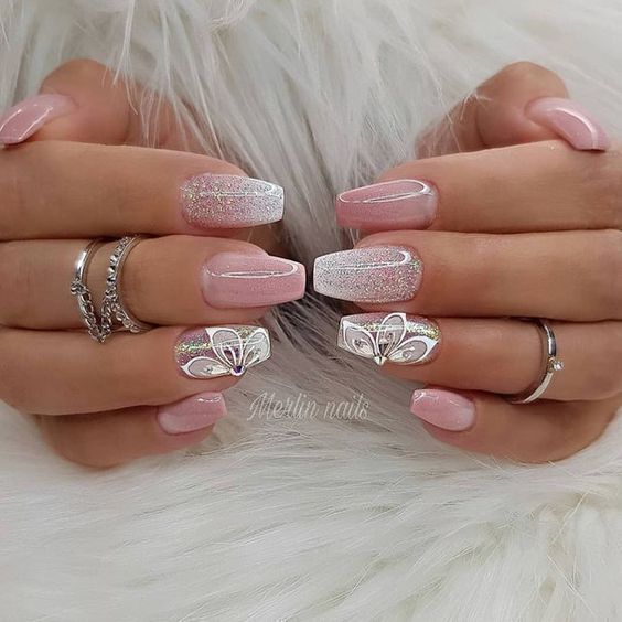 66 Eye-Catching Bridal Nail Designs for The Big Day