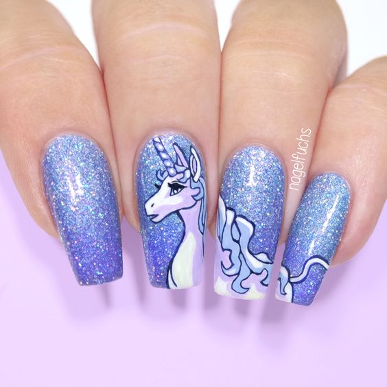 50 Magical Unicorn Nail Art Designs
