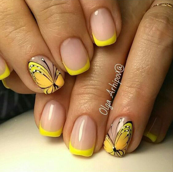 97 Pretty Butterfly Nail Art Designs for Summer