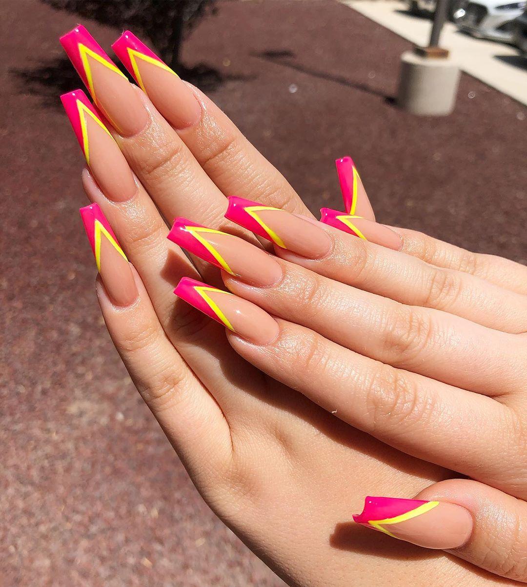 52 Gorgeous Coffin French Tip Nail Designs