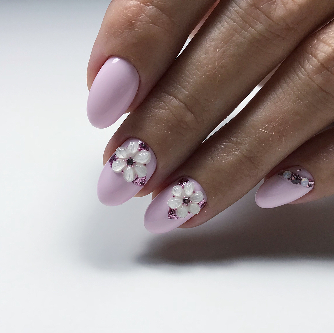 65 Pretty 3D Flower Nail Art Designs