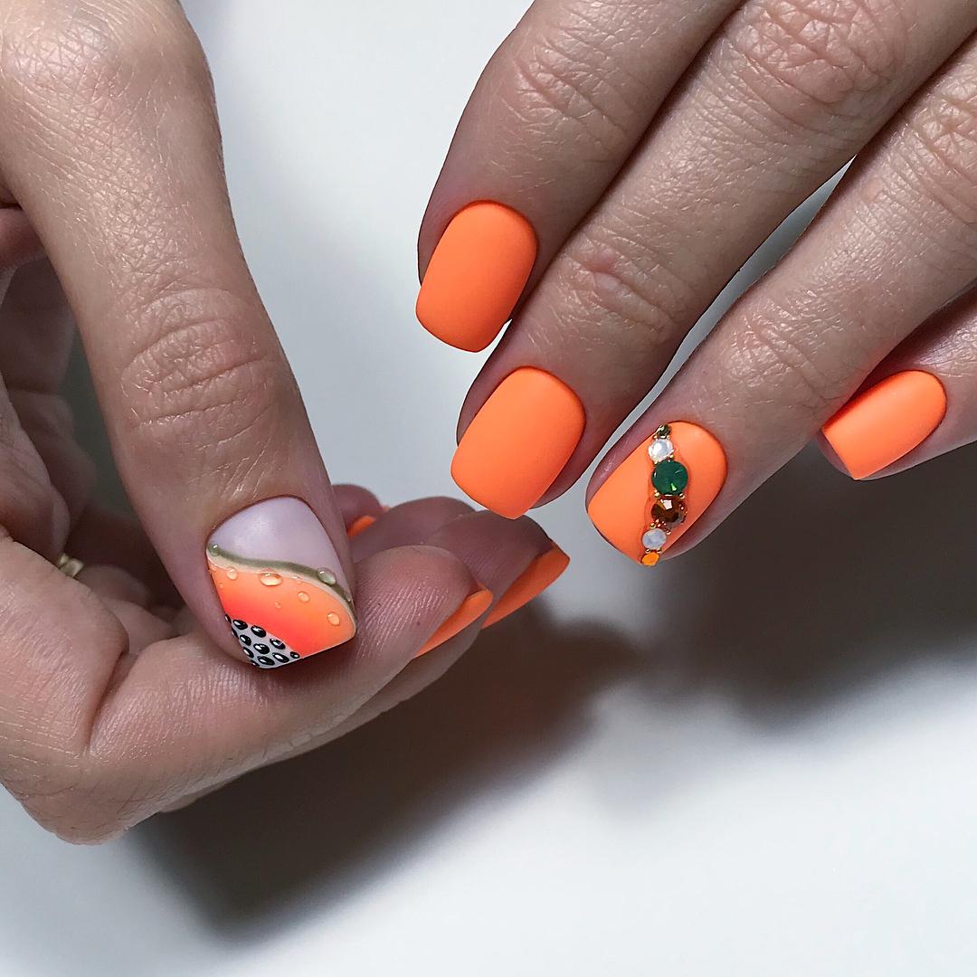 59 Pretty Orange Nail Art Designs