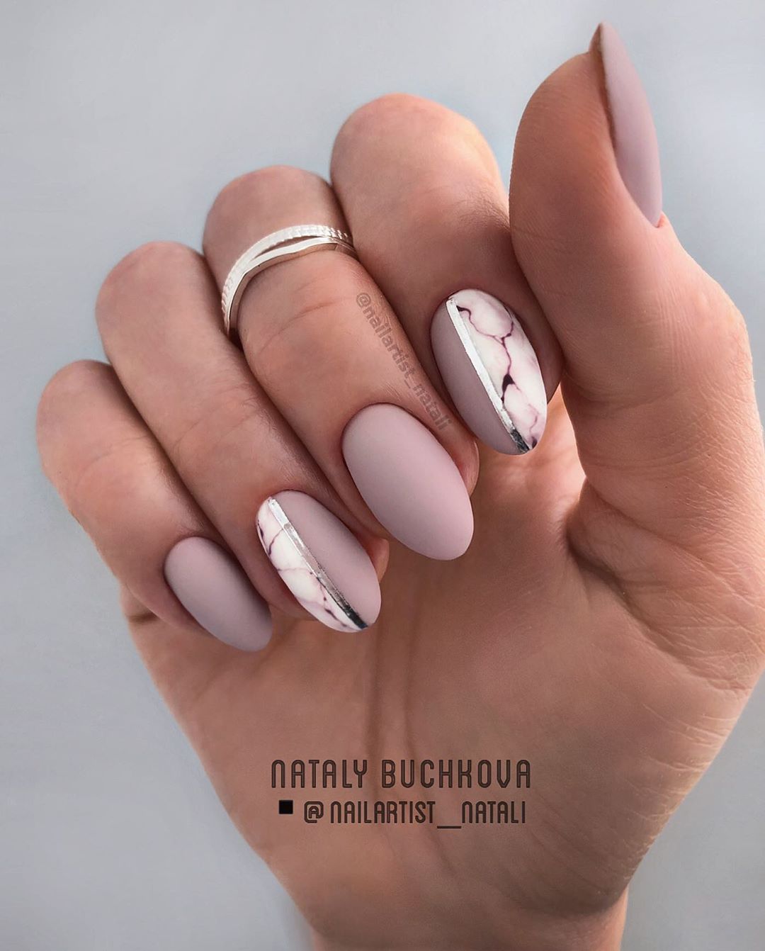 70 Attractive Oval Nail Art Designs and Ideas in 2021