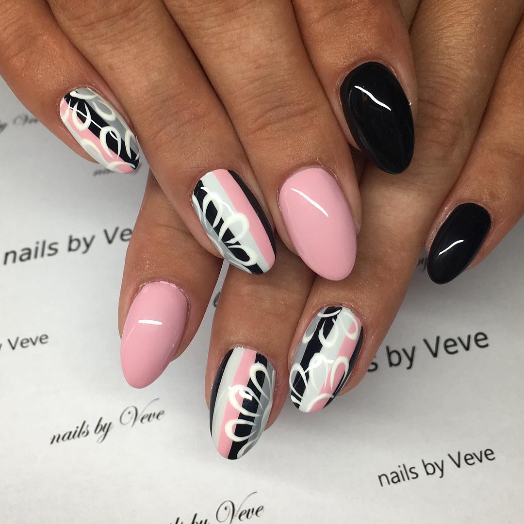 70 Attractive Oval Nail Art Designs and Ideas in 2021