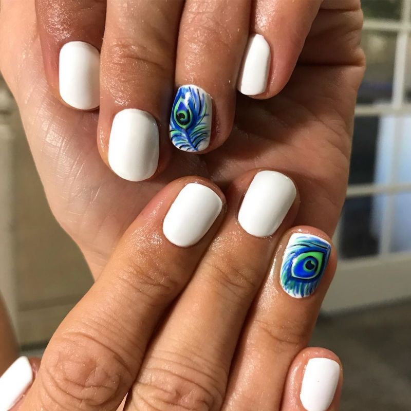53 Gorgeous Peacock Nail Designs Just For You