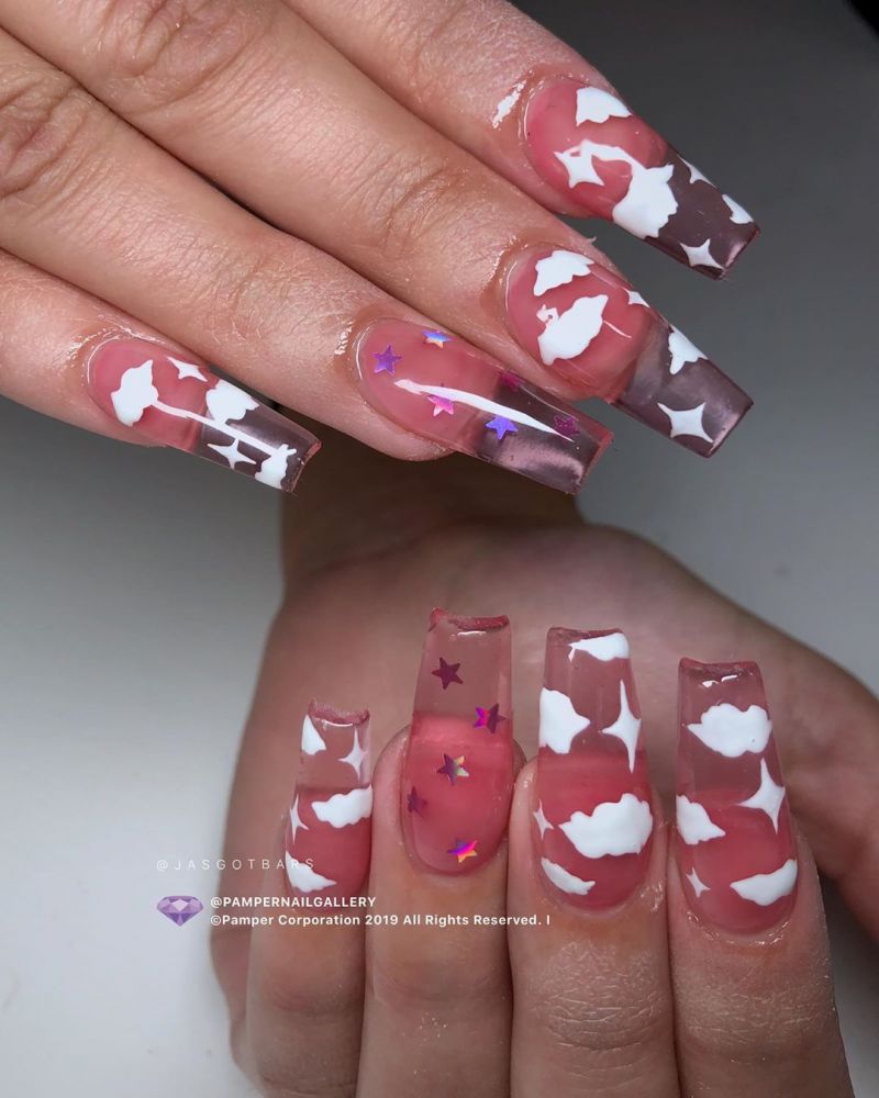 34 Pretty Cloud Nail Art Designs You Must Try