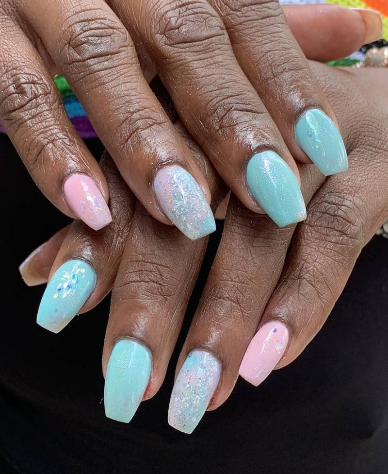 60 Sweet Cotton Candy Nail Art Designs You Will Like