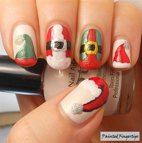 45 Gorgeous Christmas Nails Holiday Santa Hat To Inspire You