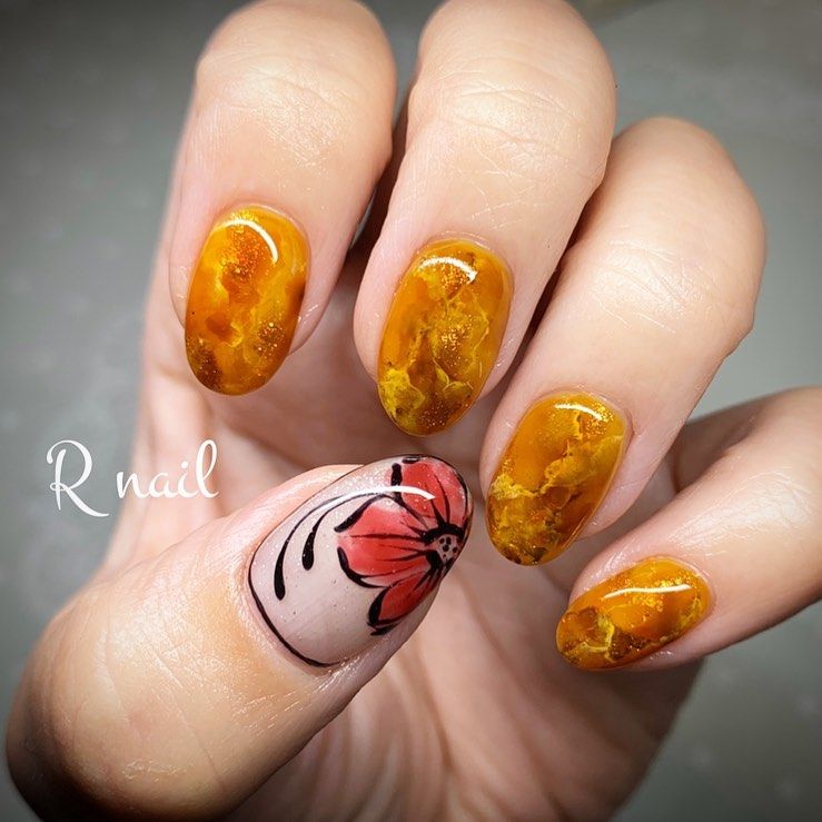 83 Elegant Amber Nails To Inspire You