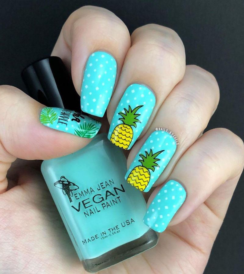 52 Pretty Pineapple Nail Designs You Will Love