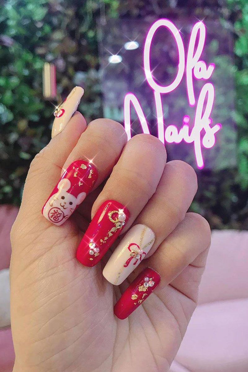 51 Cute Rat Nail Art Designs for Chinese New Year 2020
