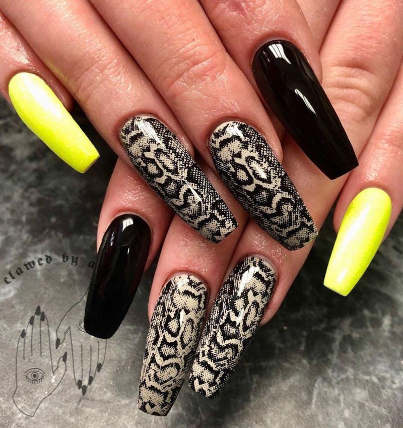 55 Awesome Snake Skin Nails You Have to Try