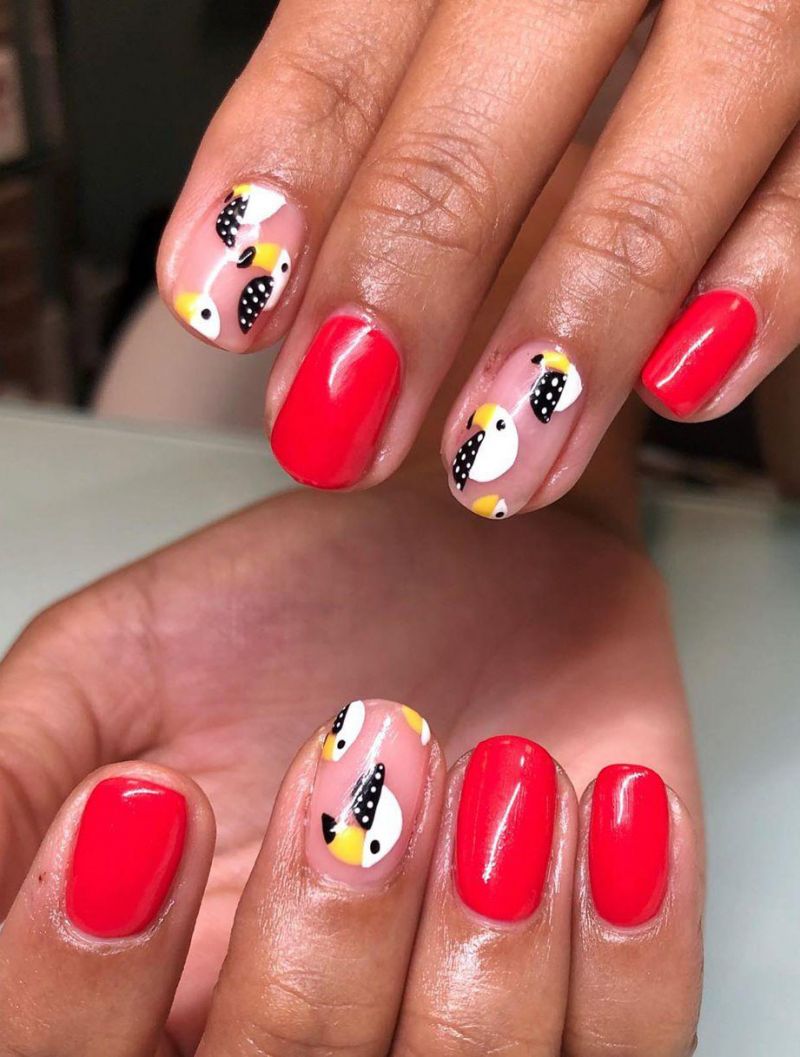 55 Pretty Bird Nail Art Designs for Spring You Must Try