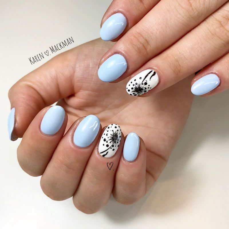 55 Trendy Dandelion Nail Art Designs You Will Love