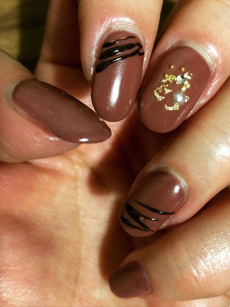 55 Sweet Chocolate Nail Art Designs Make You Fall In Love