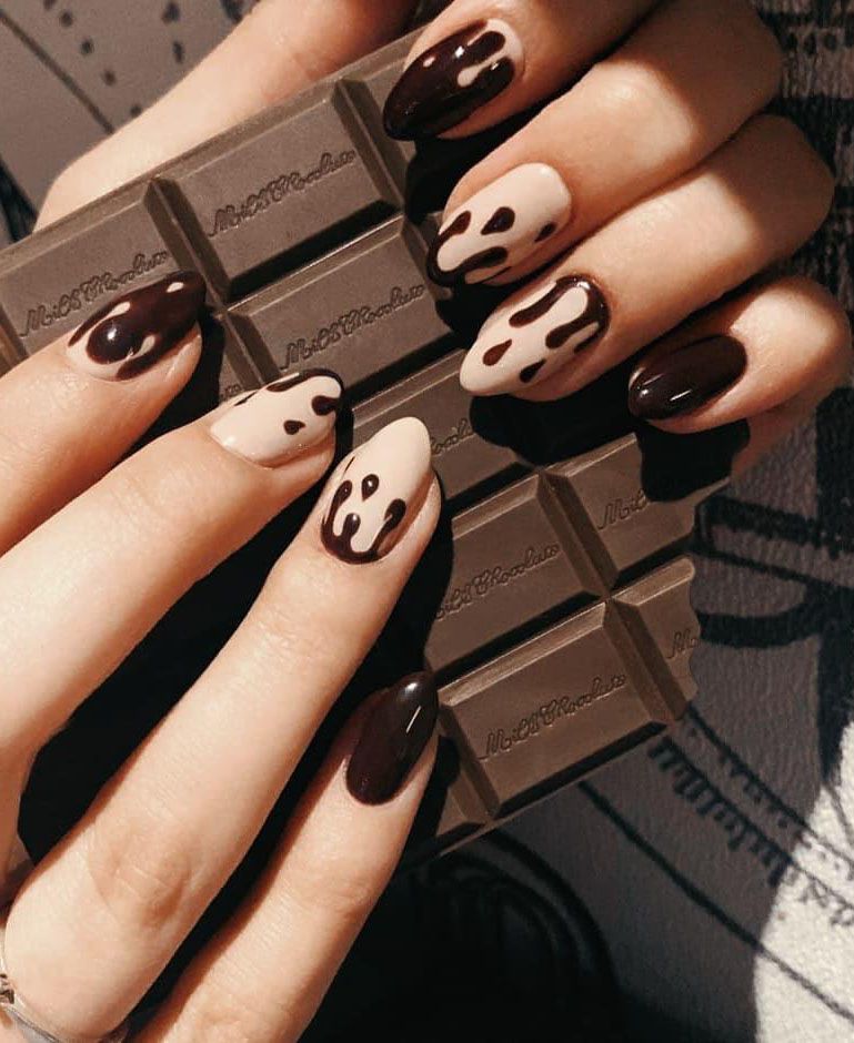 55 Sweet Chocolate Nail Art Designs Make You Fall In Love