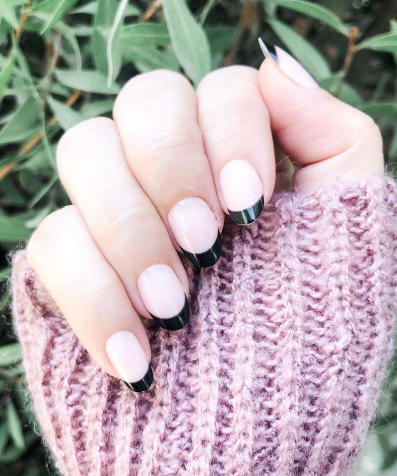 50 Pretty Black French Tip Nails You Must Try