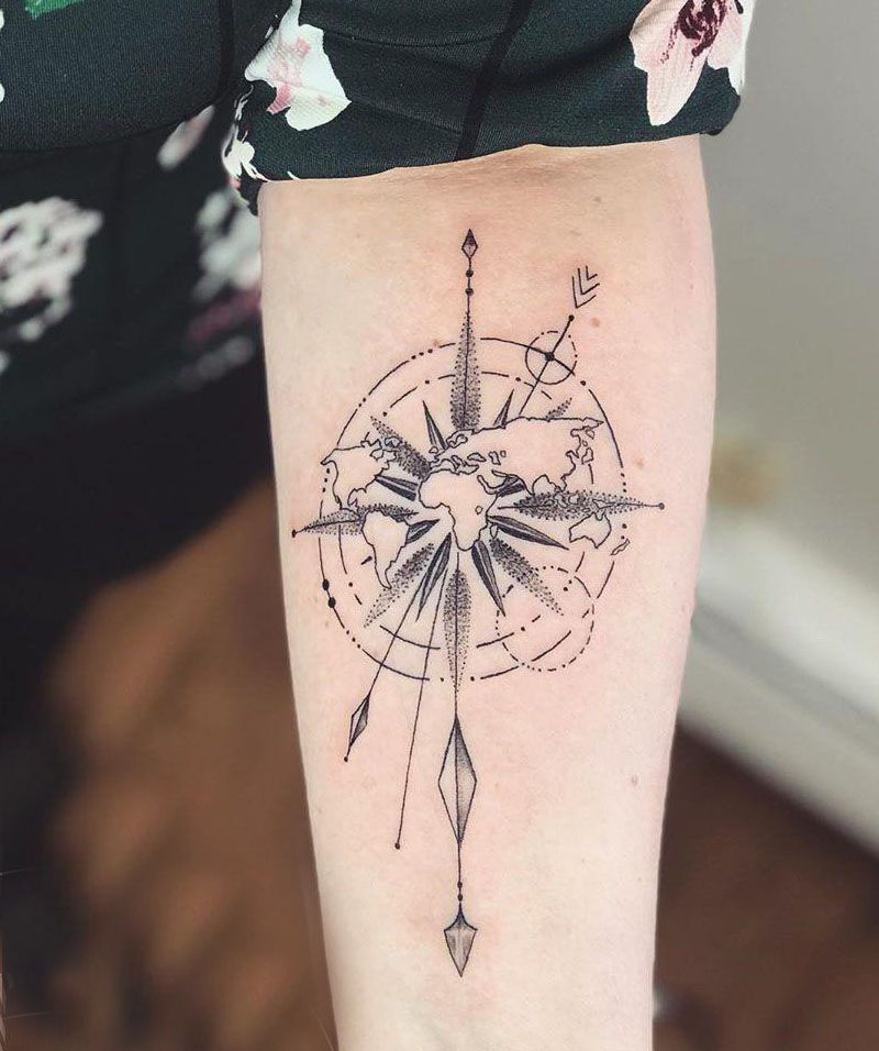 50 Pretty Compass Tattoos Give You Directions