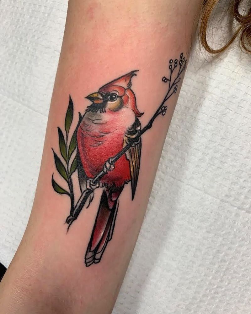 55 Pretty Cardinal Tattoos You Must Love