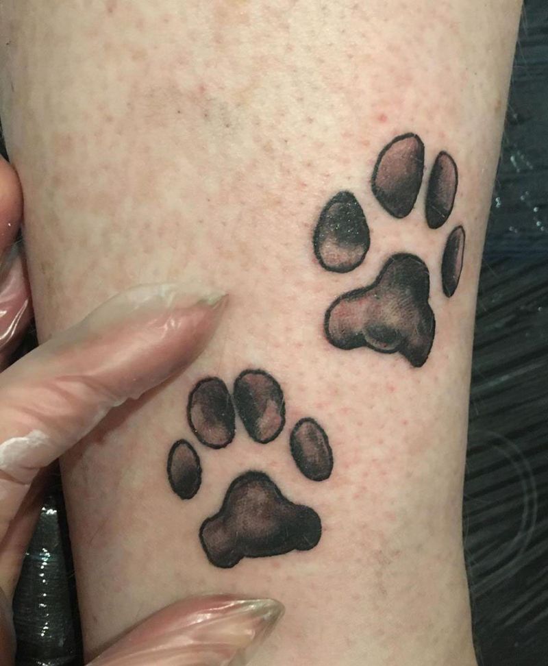 50 Awesome Paw Print Tattoos You Must Try