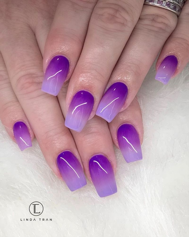 30 Pretty Purple Ombre Nails You Will Love