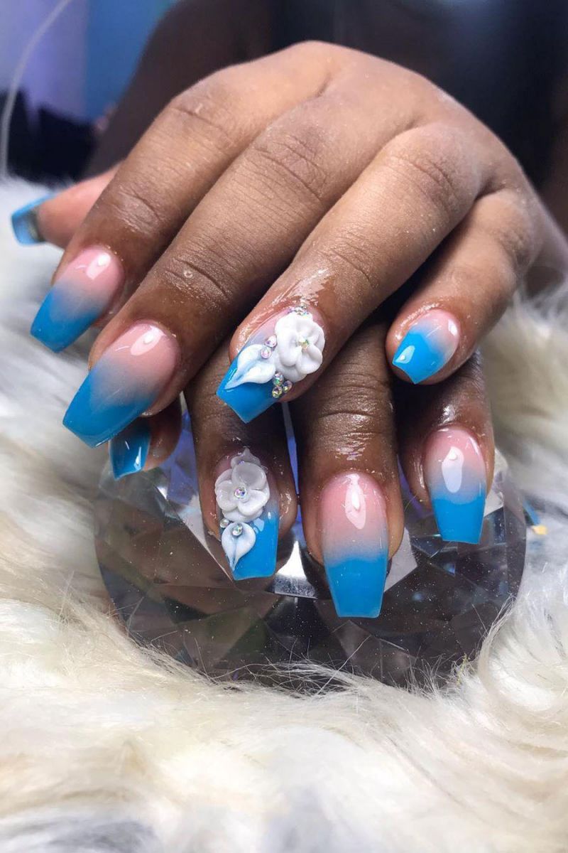 30 Trendy Blue Nails for Summer You Must Try