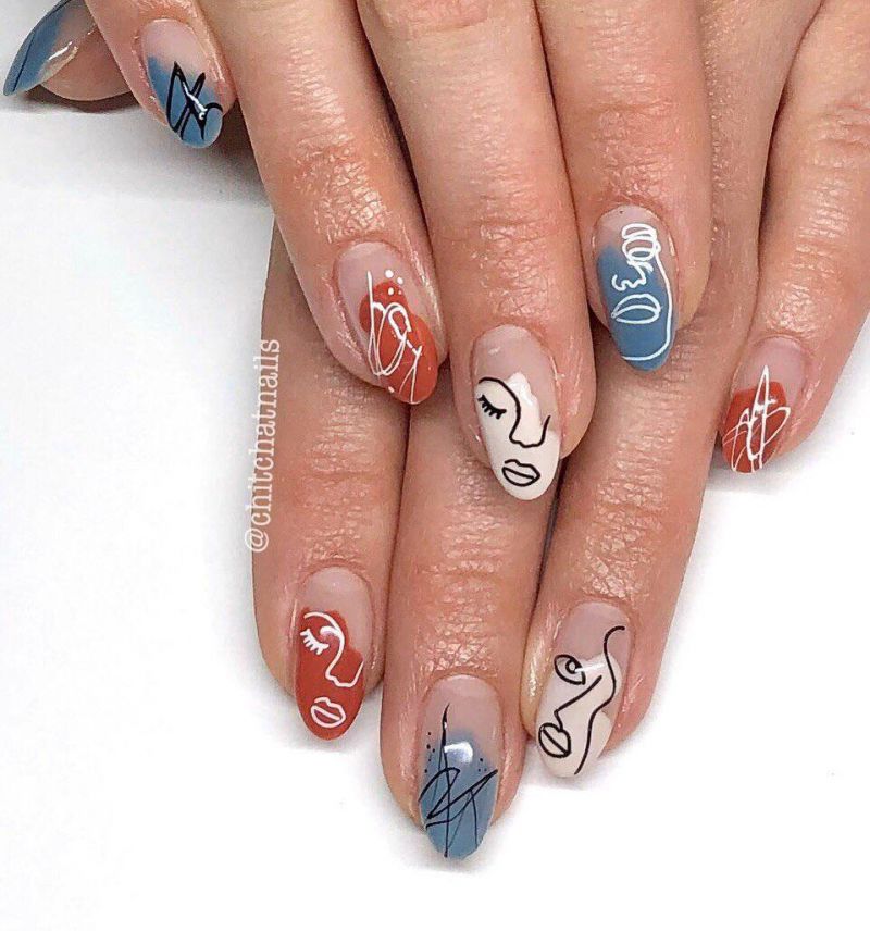 30 Unique Face Nail Art Designs You Must Try