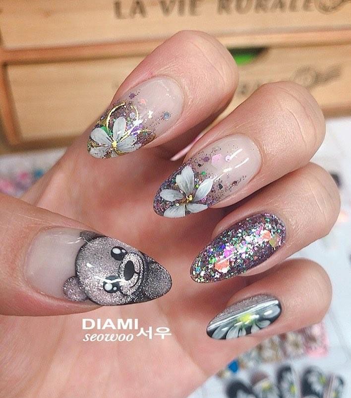 30 Trendy Bear Nails You Can Copy