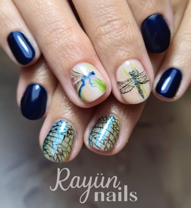 30 Pretty Dragonfly Nail Art Designs You Have to Try