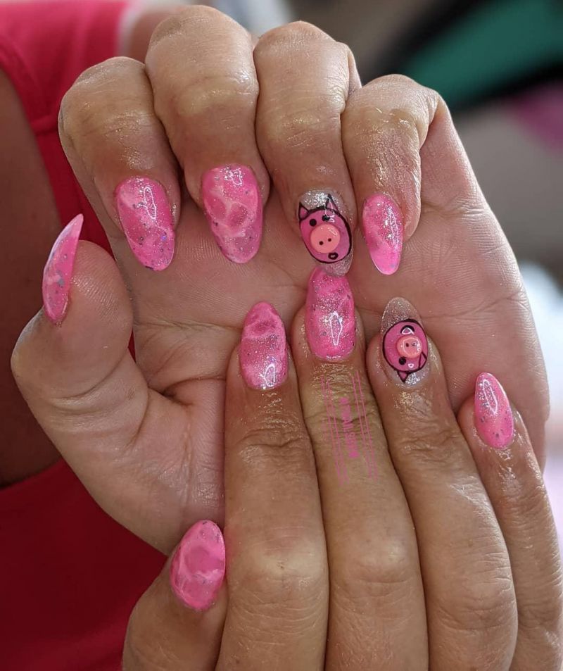 30 Cute Pig Nail Art Designs You Must Love