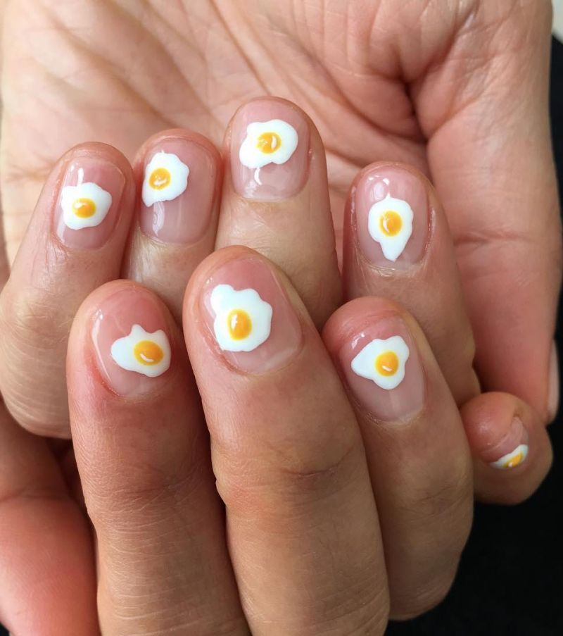 30 Unique Fried Egg Nail Art Designs You Can Copy