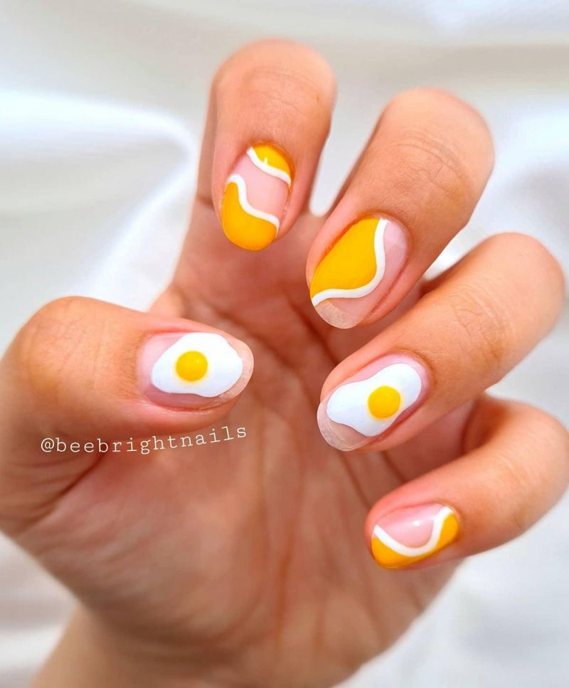 30 Unique Fried Egg Nail Art Designs You Can Copy