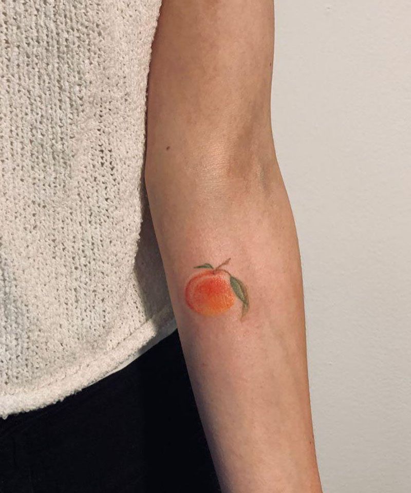 20 Best Peach Tattoo Designs and Ideas You Can Copy