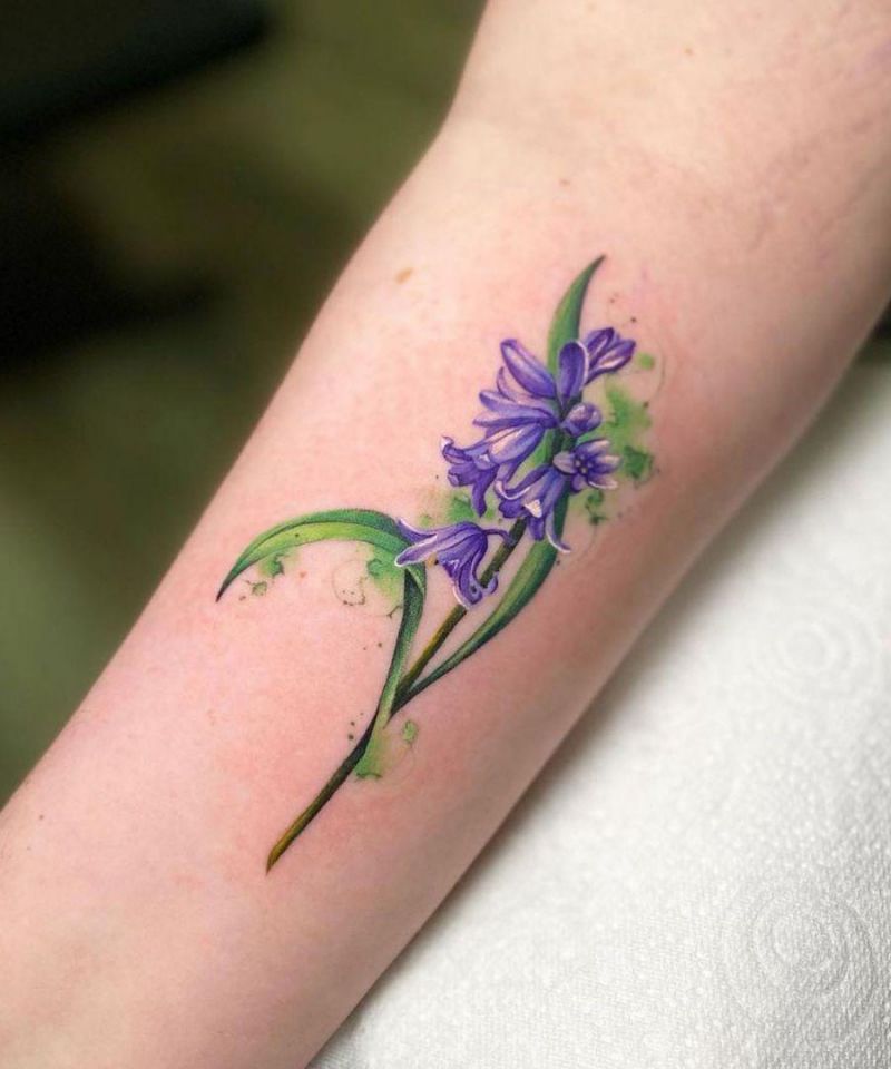 20 Amazing Bluebell Flower Tattoos You Can Copy