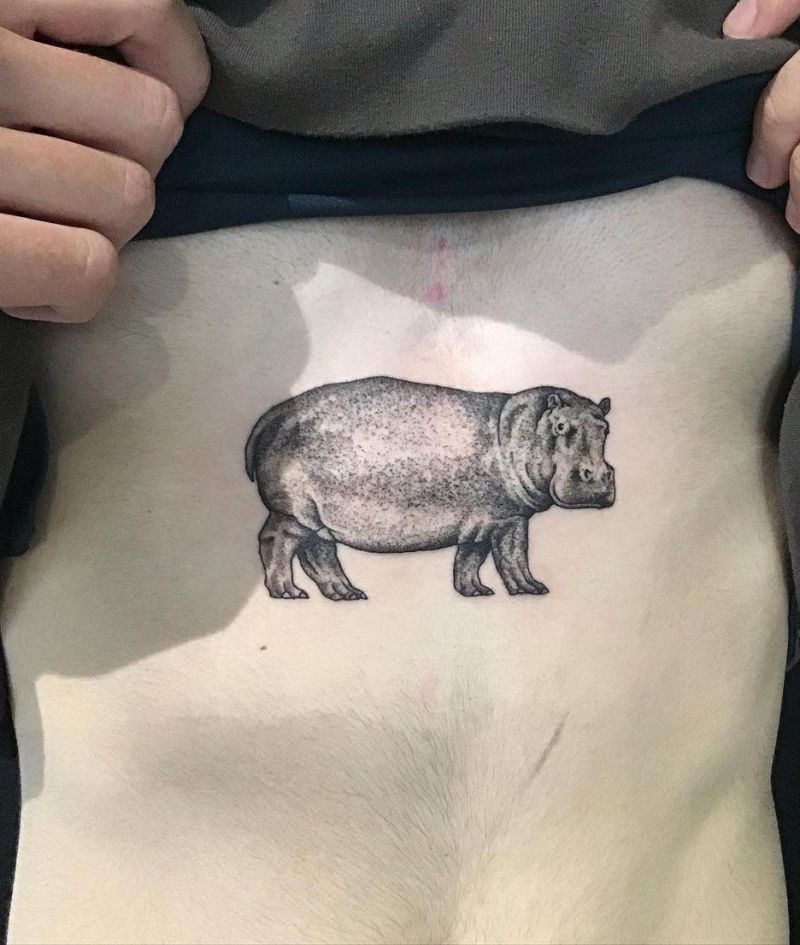20 Cute Hippo Tattoos You Will Love