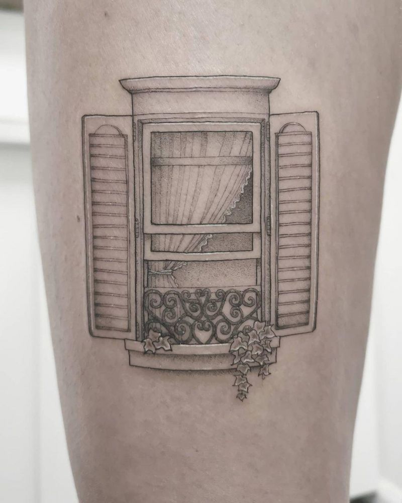 20 Amazing Window Tattoos Give You Inspiration