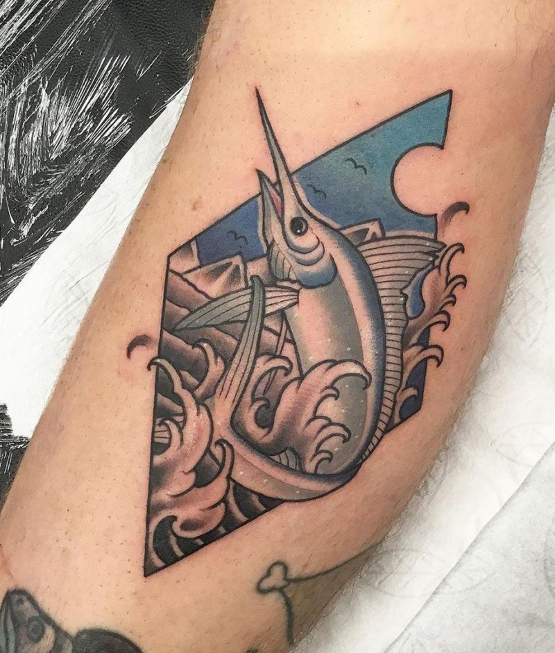 20 Trendy Marlin Tattoos You Can Copy